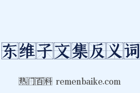 东维子文集反义词是什么意思的图片